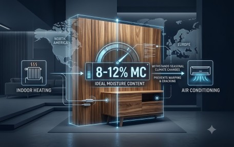 Kiln-Dried vs. Air-Dried Acacia: Why 8-12% Moisture Content (MC) is Non-Negotiable for US and EU Climates